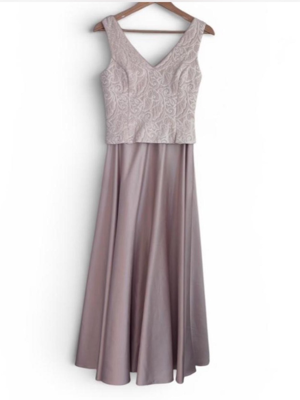 Vintage Jessica McClintock‎ Embroidered V-Neck Maxi Event Gown Size 4